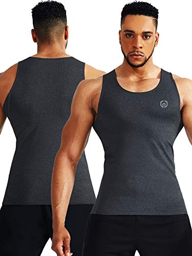 Image of NELEUS Men's 3 Pack Athletic Compression Under Base Layer Sport Tank Top