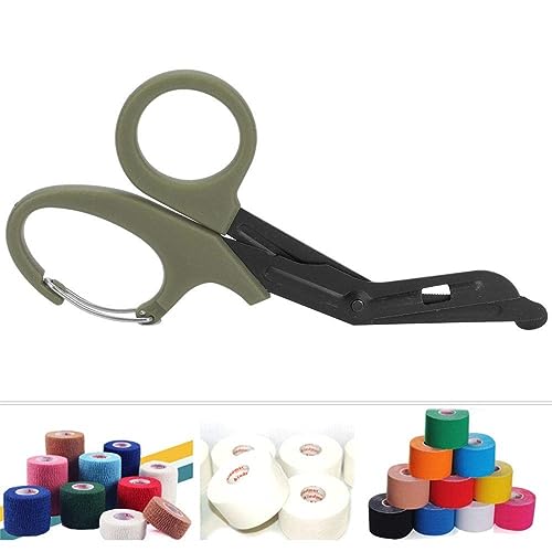 Titanium Bandage Shears Scissors EMT and Trauma Shears, Bent Stealth Black Coated for Nurses Students, Emergency Room (Green, 19cm) - Image 4