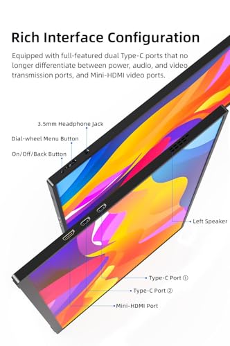 Image of XAVION 18.5 Inch FHD Portable Monitor | IPS Display | Ultra-Slim Foldable Screen Extender | USB Type-C & HDMI | Compatible with Laptop, PC, Mac, Smartphone (18.5 inch)