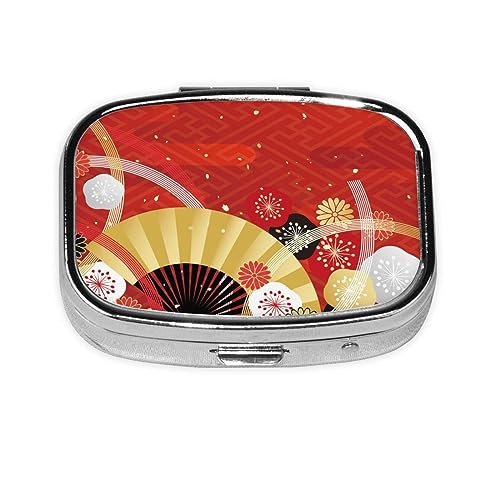 ピルケース 薬ケース 菊 桜 サクラ 和柄 和風 スクエアピルボックス ピルボックス 小さなピルボックス ミニピルボックス ミニ薬箱 携帯ピルケース 収納ボックス 小物入れ 携帯用 くすり整理 人気 長方形 薄型 コンパクト 小型 おしゃれ くすり整理 ピ