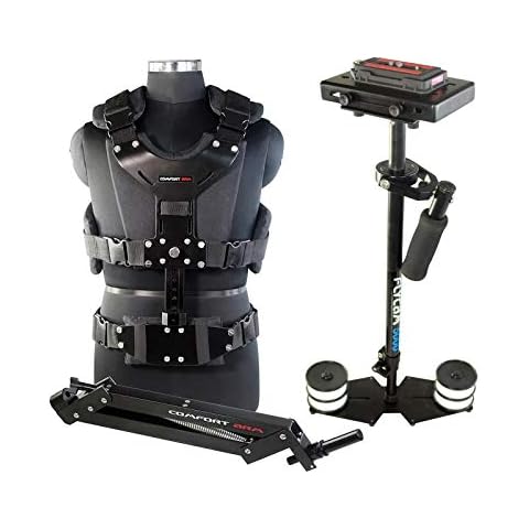 Flycam 5000 Handheld Camera Stabilizer with Comfort Arm Vest. Precise Balancing, Smooth & Fatigueless Operations. Quick Shock Absorption, Free Quick Release, Arm Brace & Table Clamp (FLCM-CMFT-KIT) Cover