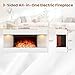 GOFLAME 18” Electric Fireplace with 50 Inch Floating Mantel, Wall-Mounted All-in-One Fireplace with 12-Color Dimmable Flame & Ambient Light, 750/1500W Heater, 8H Timer Overheat Protection