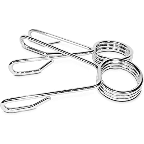 Homeology Strongology Standard PAIR of 2-Inch Olympic Spring Collars, Fitness Training Olympic Barbell Weightlifting Locking Clips Cover