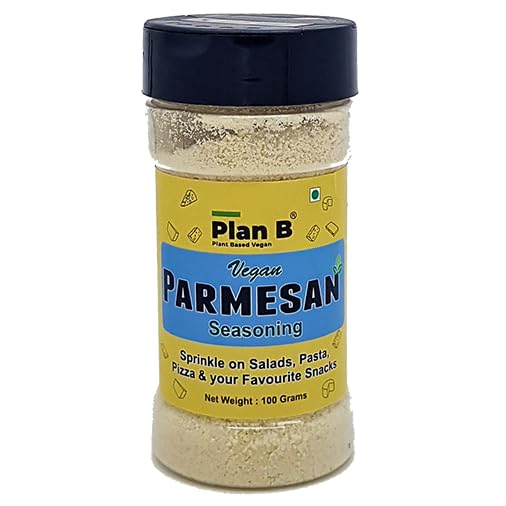 Image of Plan B Vegan Parmesan Seasoning, 100g (Versatile Plant Based Cheese Powder for All Cuisines | Dairy Free and Lactose Free)