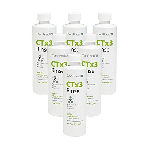CariFree CTx3 Rinse (Mint): Fluoride Mouthwash | Dentist Recommended Anti-Cavity Rinse | Neutralizes pH | Freshen Breath | Cavity Prevention (6-Pack)