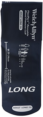 Welch Allyn REUSE-11L-2SC FlexiPort Reusable Blood Pressure Cuffs with Two-Tube Screw-Type Connectors, Adult Long, Size 11L