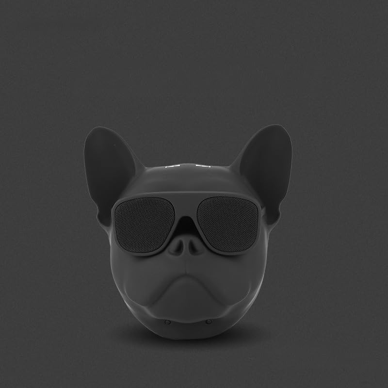 YONGYUN Altavoz Bulldog de moda, mini altavoz Bluetooth, altavoz Bluetooth portátil inalámbrico, apto para teléfonos móviles, computadoras,