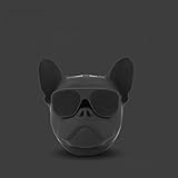 BsrFirst Bulldog Speaker, Mini Bluetooth Speaker, Wireless Portable Bluetooth Speaker, Touch Adjustable, Exquisite and Compact for Decorating The Bedroom - Matte Black (Matt Black)
