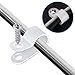 LOKMAN 100 Pack 3/8 Inch Rope Light P-Style Mounting Clips with Compatible Stainless Steel Pan Head Phillips Screws