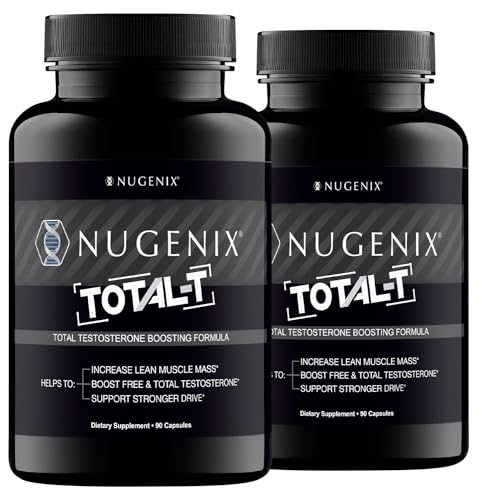 Nugenix Total-T, Free and Total Testosterone Booster Supplement for Men, 180 Count