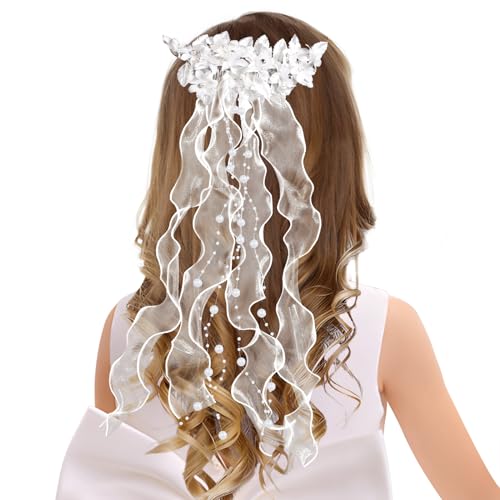 BOFUNX Mädchen Kommunion Haarschmuck Haarkamm Erstkommunion Kopfschmuck...