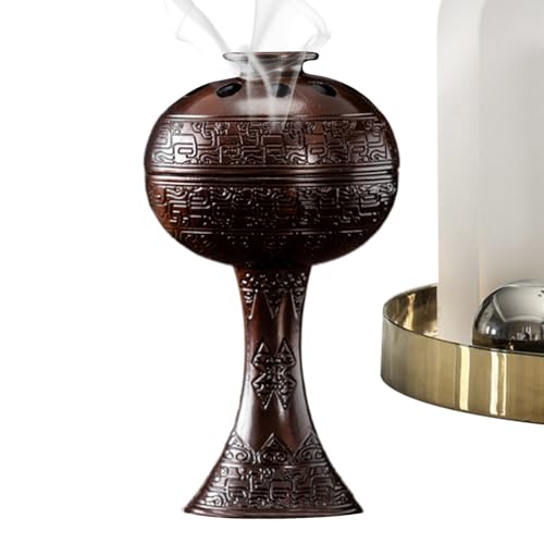 Tktouci Quemador de Incienso de Carbón Vegetal | Cuenco De Incienso De Aleación De Zinc | Decoración para Espacio de Meditación, Sala de Yoga, Hotel, Ceremonia al Aire Libre, Iglesia, Restaurante,