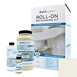 Bathworks Roll-On Refinishing Kit - 22 fl oz, High Gloss Bone, Professional-Grade DIY Coating with Tools Included - Durable Non-Yellowing Finish for Bathtubs, Tile, Sinks & Showers