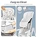 UMGOOGOO 5 in 1 Baby High Chair Swings for Infants Foldable Rocking 8 Level Height Adjustment Eco Friendly Washable PU Cushion(White)