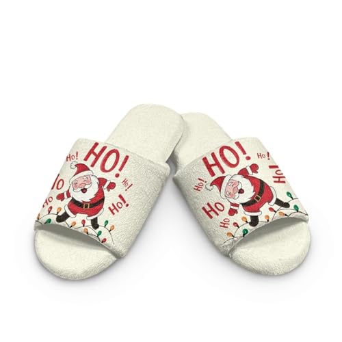 Womens Warm Comfy Slides Winter Bedroom Slippers for Christmas Decor Memory Foam House Slippers2
