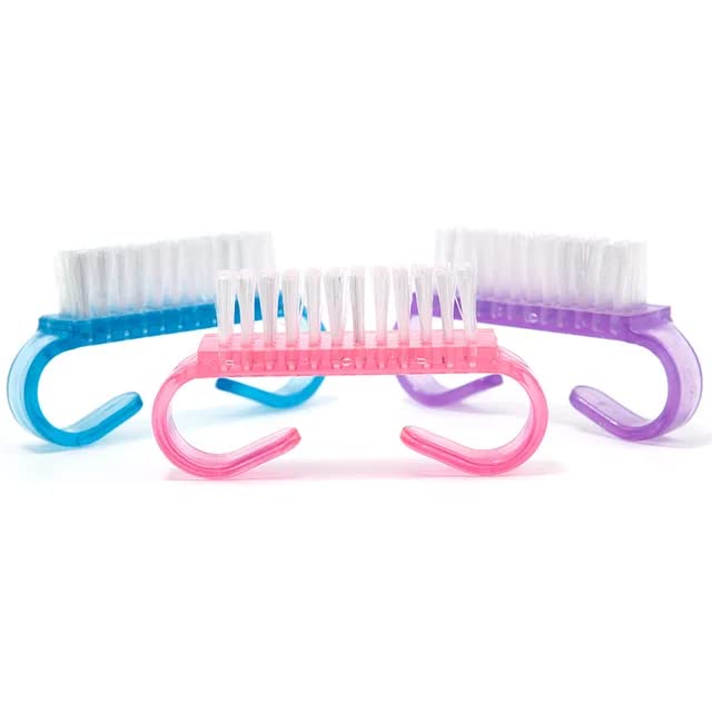 Metis Nail cleaning brush | Plastic Handle Fingernail Cleaner | Pedicure Scrub Footbrush (Pack of 2) - Image 2