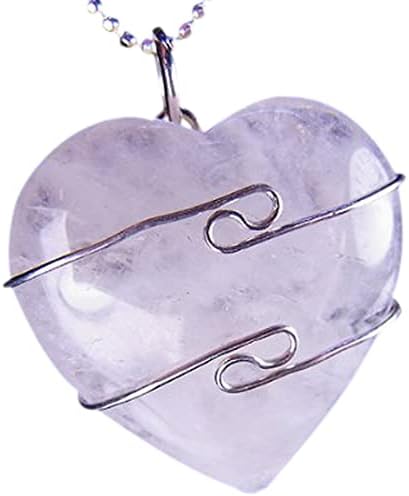 Amazon 25mmアゼツライトハートワイヤーペンダントトップ ネックレス 通販