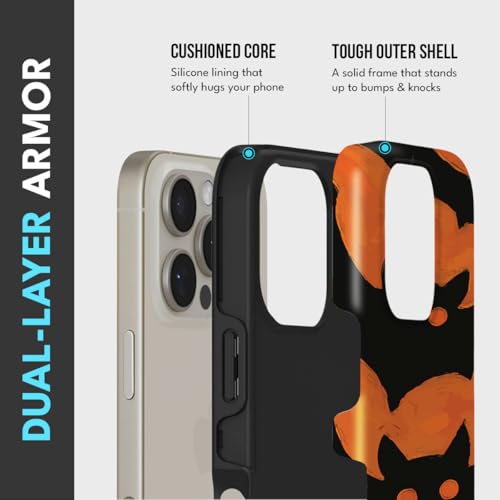 Image of MILLION CASES Back Cover Case for iPhone 15 Pro Scratch Resistant Anti-Slip Polycarbonate Shockproof Protective Durable Hollow Wing Crystal Case for Men & Boys