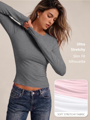 Image of Trendy Queen Womens Long Sleeve T Shirts Fall Fashion Basic Y2K Tops 2026