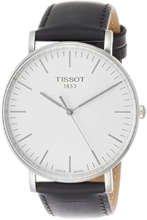 Tissot Everytime T109.610.16.031.00 Silver/Black Leather Analog Quartz Men's Watch