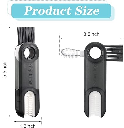 Fitaza 3 in 1 Multifunctional Cleaning Brush, Water Bottle Brushes for Cleaning, Cup Lid Cleaner Brush, Grand Kitchen 3 in 1 Cleaning Brush for Water Bottles, Travel Bottle Cleaner Kit 4