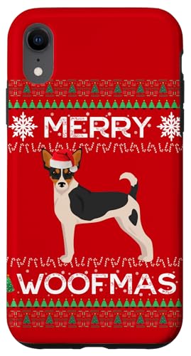 Carcasa para iPhone XR Rat Terrier Navidad