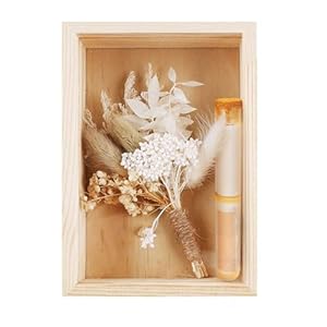 Geldcadeau, bruiloft, huwelijkscadeau voor bruidspaar, huwelijkscadeau, geldset inclusief gedroogde bloemen, reageerbuisje, houten doos, geldgeschenken voor bruidspaars, Mr en Mrs,