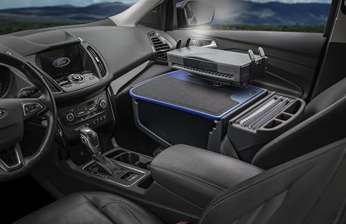 Bureau de voiture AutoExec pour sécuriser ordinateur et imprimante en déplacement bleu - 4