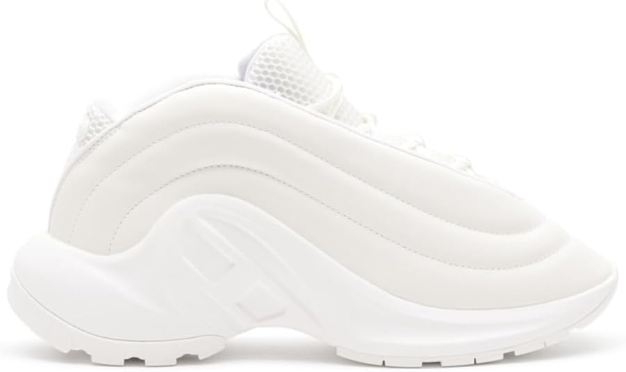 新品未使用 DIESEL ビーニー ユニセックス ホワイト S-D-RUNNER X S-D-Runner X-Slip-on sneakers with matte Oval D
