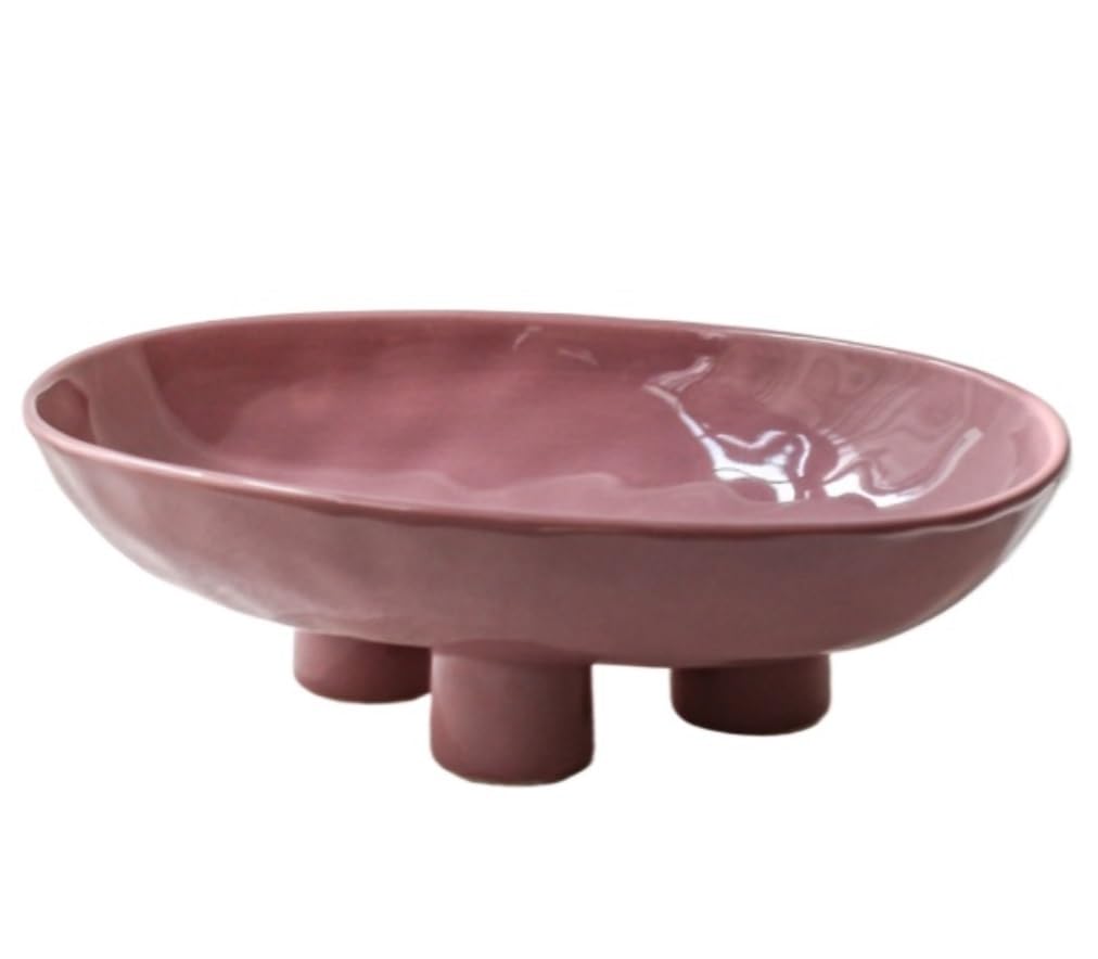 Kosz na Owoce Patera na Owoce Miska na Owoce Ceramiczna Miska Na Owoce Ceramiczna Miska Na Blat Kuchenny Miska Dekoracyjna Miska Na Klucze Do Wystroju Domu Koszyk na Owoce ( Color : A , Size : 25.2*17