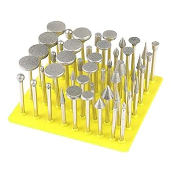 Digilat Craft 50pcs Diamond Grinding Bur Set 3.2mm 1/8