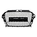 YHSM Parrilla del Centro de la Parrilla del Parachoques Delantero del Coche para Audi. para A3 / S3 8V 2014-2016 (Apto para Estilo RS3) Rejilla del Parachoques Delantero del Coche