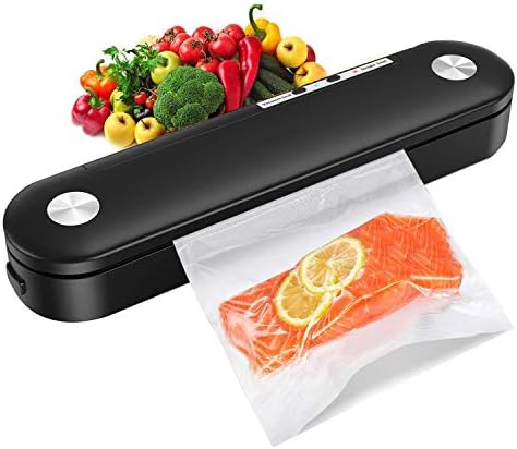 Vacuum Sealer Machine, Compact Automatic Air Sealing System Preservation with Dry & Moist Food Modes for Food Saver Vacuum Sealer Storage, Led Indicator Lights, With 10pcs Precut Bags.