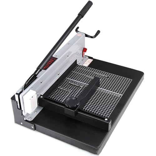 Taglierina a ghigliottina portatile, resistente, per carta A4, coupon, etichette, cartoncino, pelle e tessuti in uffici e produzione