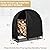 AKEfit 40 Inch Firewood Log Hoop Cover, Heavy Duty 600D Oxford Outdoor Waterproof Firewood Log Hoop Cover, Round Log Rack Cover with Zipper & 2 Windproof Buckle Straps & Drawstring (Cover Only)