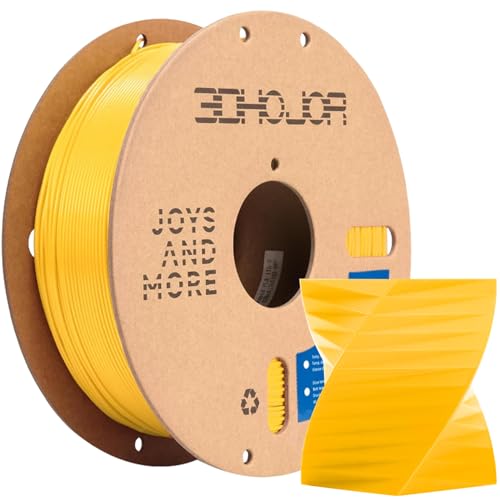 PLA High Speed Printer Filament 1.75mm 1kg Cardboard Spool (2.2lbs) Rapid PLA to 5X Faster Printing Filament Dimensional Accuracy +/- 0.02 mm Fits for Most FDM 3D Printer-Yellow