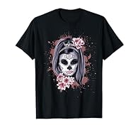 La Calavera Catrina Halloween Candy Sugar Skull Girl Face goth grunge alternative rock creepy haunted beautiful women face spooky afraid, apparition, bat, bloodcurdling, bloody, bones, broomstick, cackle, candy, carve, casket, cauldron, great gift fo...