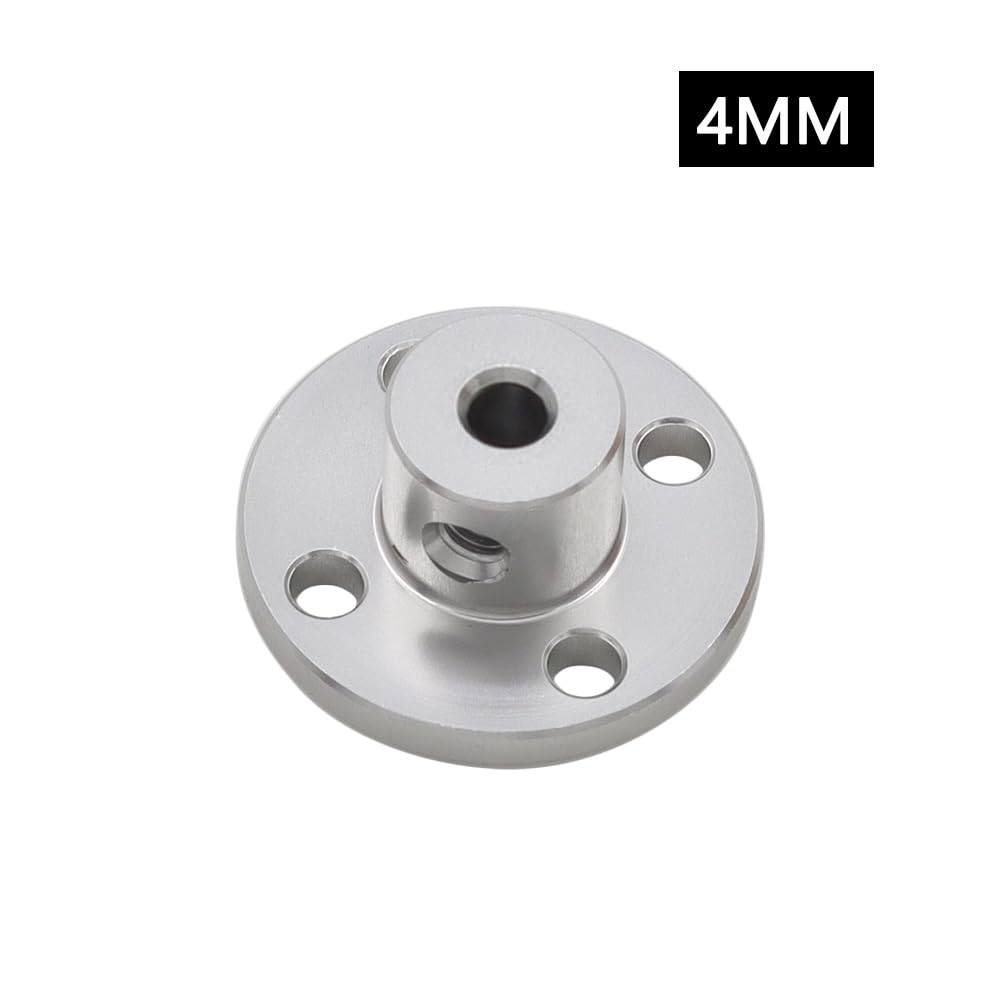 4 sztuki łączników kołnierzowych 4 mm ze stopu aluminium, sztywne akcesoria do modelu prowadzącego, okucia osi wału do silników modeli RC DIY