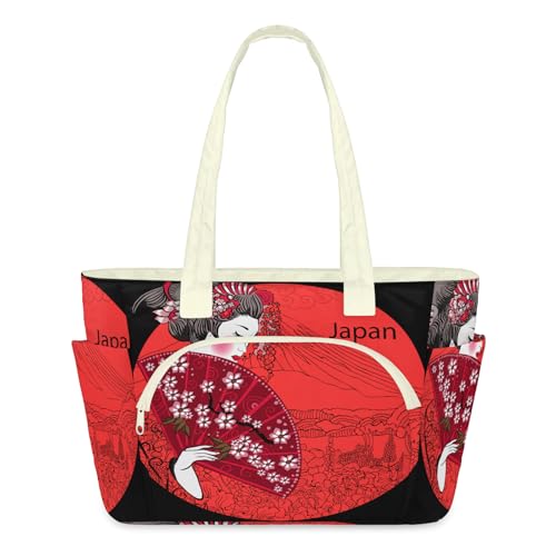 Sac léger matelassé femme Geisha Japan grand volume pour le voyage