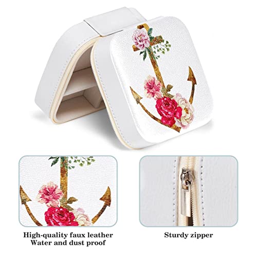 Boîte à bijoux fleurs à voile petit format 10.5cm pour boucles d'oreille - 5
