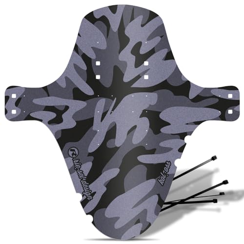 Riesel Design 1x Mudguard - kol:OSS - XL MTB Schutzblech inkl. Kabelbinder/Stylischer MTB Schmutzfänger/Mountainbike Schutzblech als Spritzschutz für alle Radgrößen ab 26 Zoll