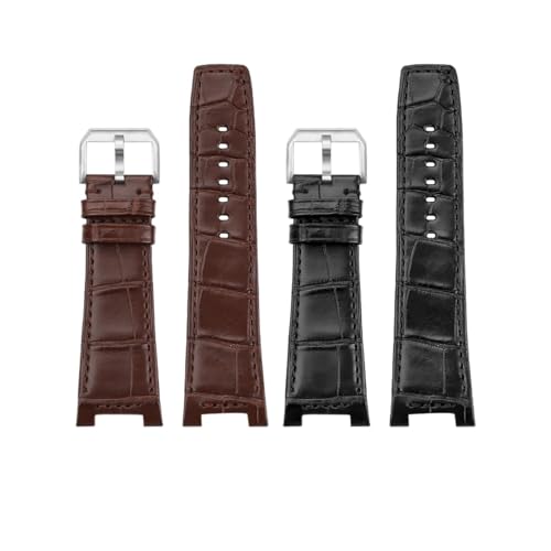Bracelet cuir alligator compatible IWC Ingenieur IW378509 extrémité crantée