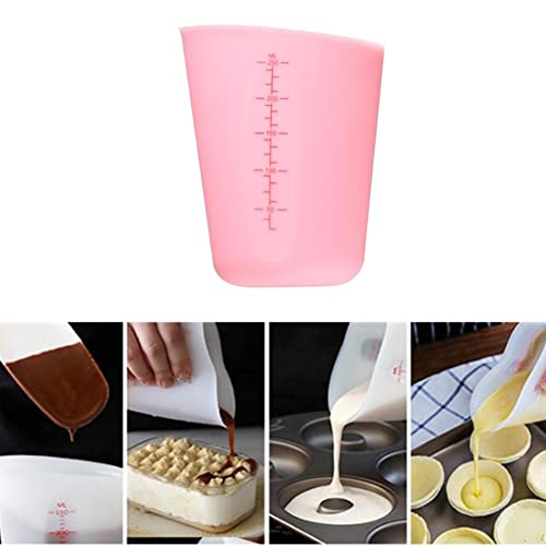 Vaso medidor flexible de silicona 250 ml rosa miniatura 6