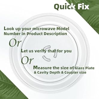 14.2" Microwave Glass Plate for Whirlpool W10818723 Microwave Plate Replacement Microwave Glass Plate for KitchenAid, Maytag 14 1/8 Microwave Glass Turntable 4375274 4252778 461967720541