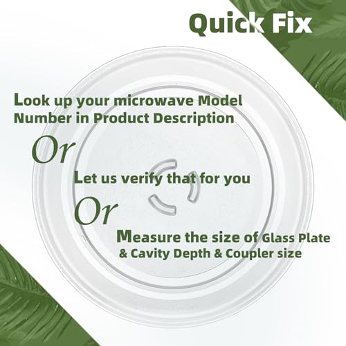 14.2" Microwave Glass Plate for Whirlpool W10818723 Microwave Plate Replacement Microwave Glass Plate for KitchenAid, Maytag 14 1/8 Microwave Glass Turntable 4375274 4252778 461967720541