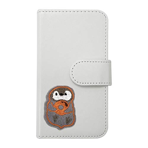 【moimoikka】 iPhone17 Pro Max アイフォン17プロマックス 対応 ケース 手帳型 子ペンギン 動物 キャラクター かわいい ぺんぎん アニマル (ホワイト) ダイアリータイプ 横開き カード収納 フリップ カバー スマートフォン