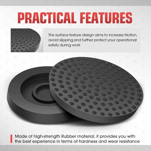 Image of DNA Motoring 2pack Floor Jack Rubber Pad, Frame Rail Protector, Car Lifting Pads Universal Jack Pad Adapter for Floor Jack, TOOLS-00627