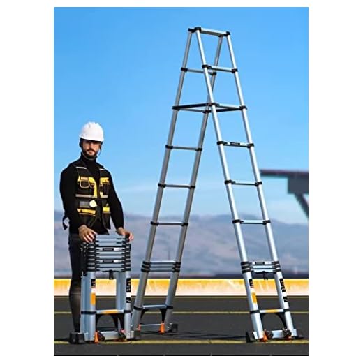 Mwpqbd Escada Telescópica Escada de Liga de Alumínio Escada de Espinha de Peixe Escada Dobrável Escada Multifuncional Escada Doméstica (Escada 1,5 +1,5)