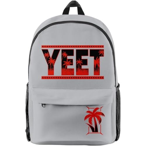 Jey USO Yeet Red LOGO 3D Fashion Backpack Printed Multi Zipper Pack Casual Bag (8) - Main Image