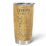 Unifury Personalized Grandpa Tumblers - Fathers Day Present For Grandpa Travel Mug - Grandfather Chr